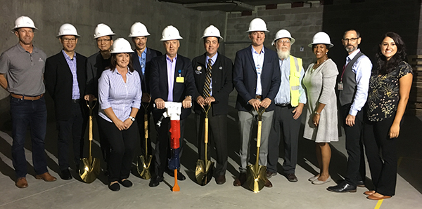 Representatives from Align Builders, UC San Diego’s Capital Program Management, and the Department of Surgery attend the CFS groundbreaking.