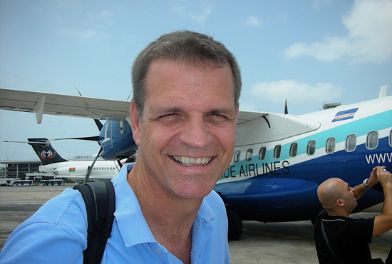 Stephen Bickler in front of plane