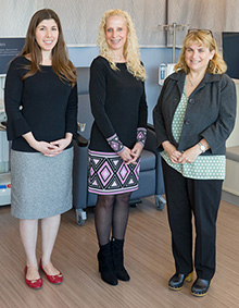 Surgeons in the Division of Breast Surgery: Drs. Ava Hosseini, Anne Wallace (Division Chief), and Sarah Blair.